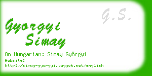gyorgyi simay business card